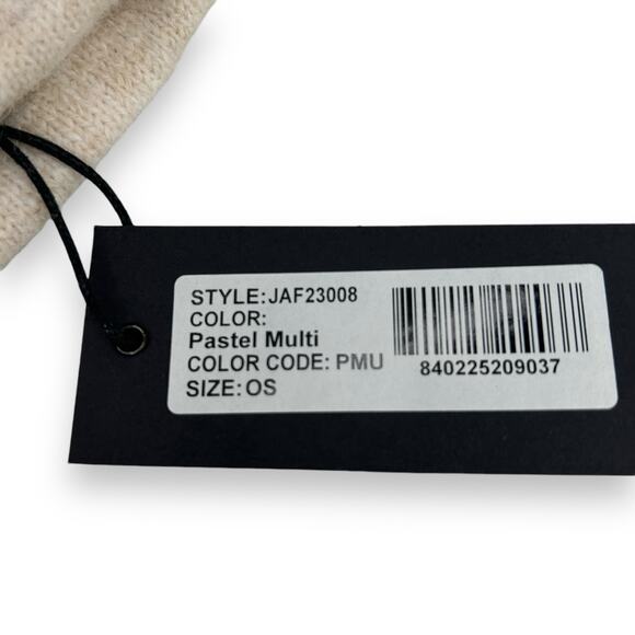 NEW Jocelyn Brand Scarf & Hat Set Pastel Winter Fair Isle Print Wool Blend NWT - Picture 8 of 16